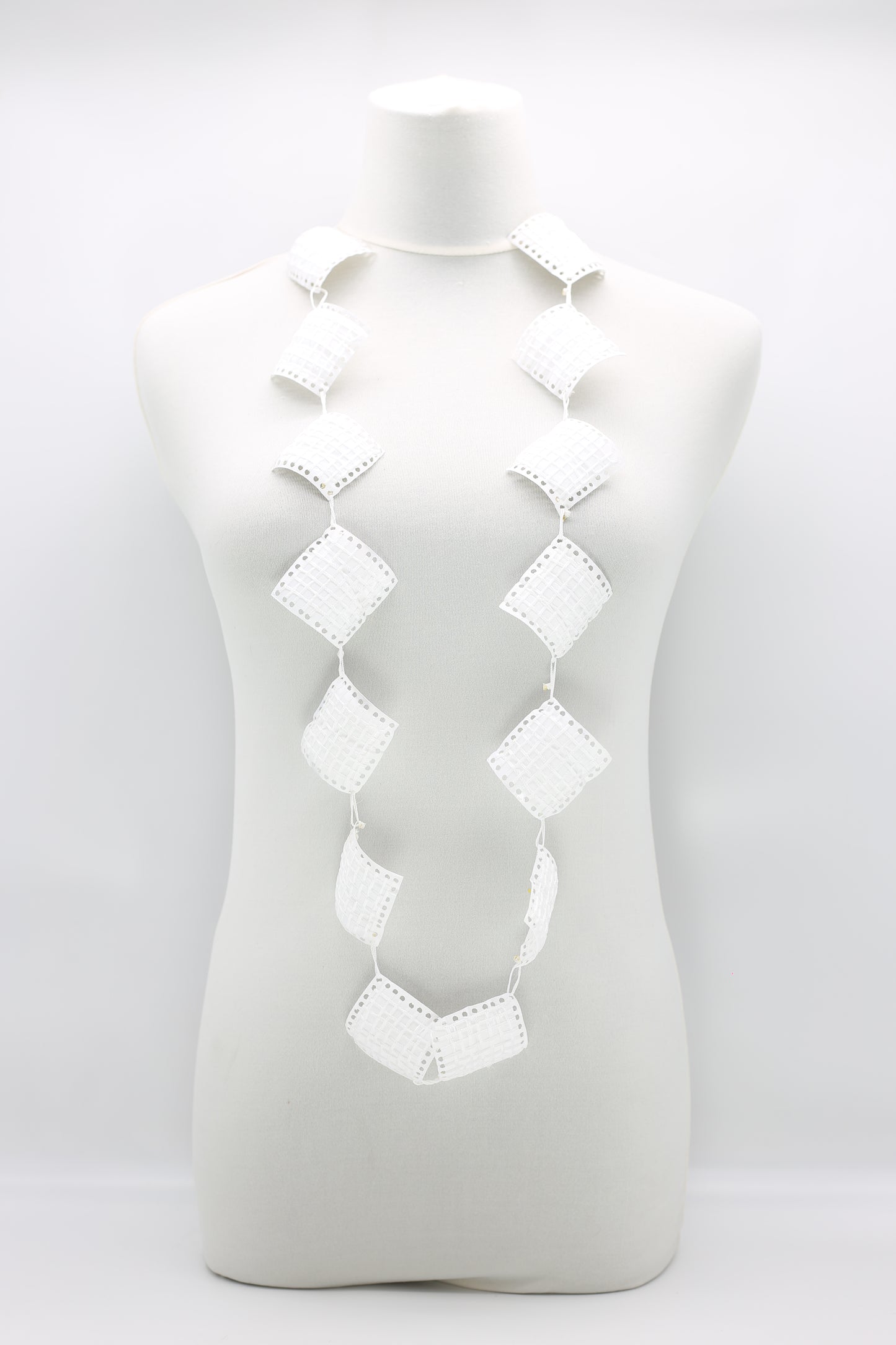 Jianhui Woven Recycled Plastic Necklace - White