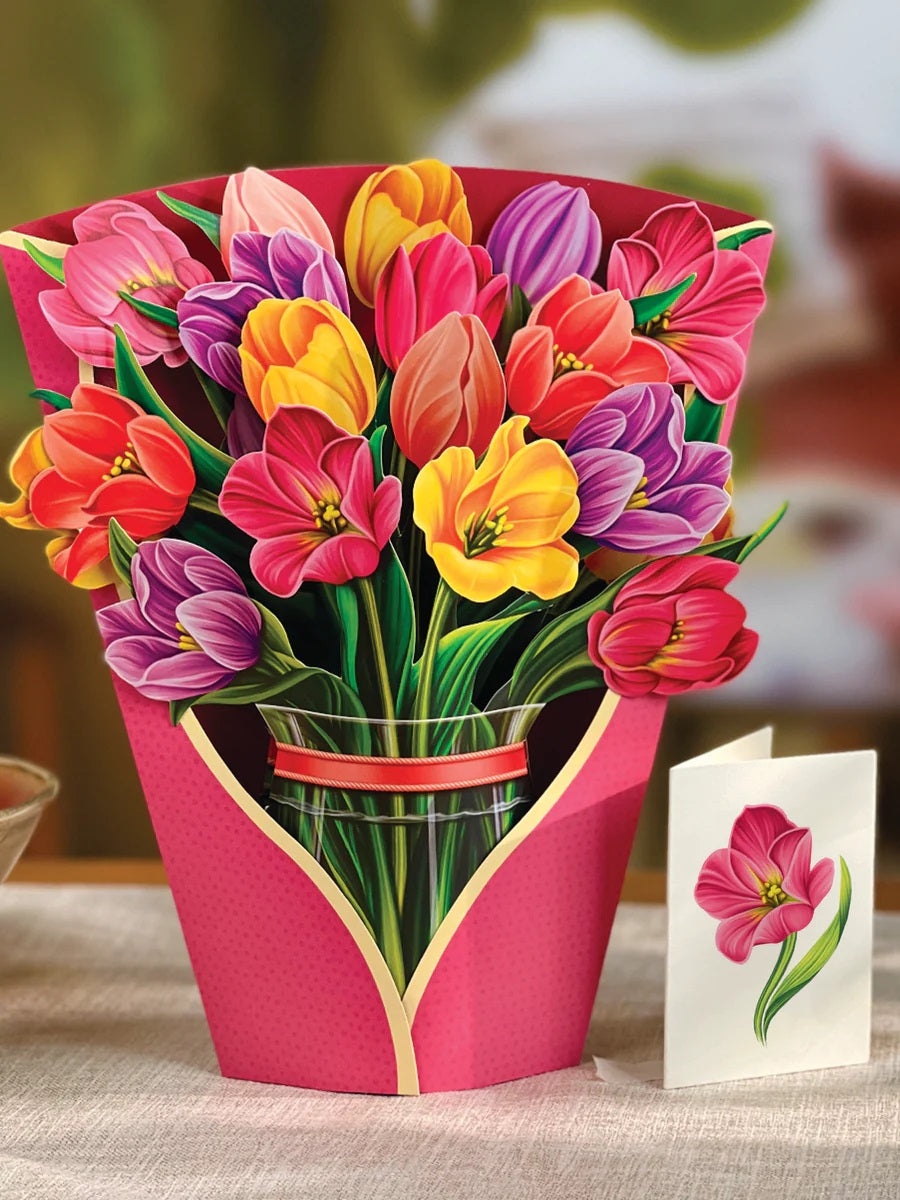Fresh Cut Paper Festive Tulips Paper Bouquet