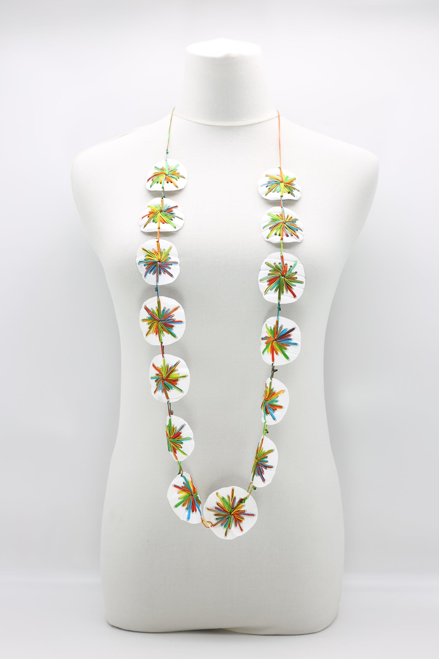 Jianhui - Rainbow Thread, Recycled Plastic Necklace